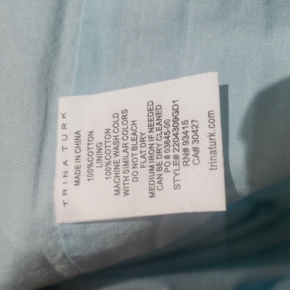 Nwt medium Trina Turk Tiered Sunglasses Maxi Dress turquoise - Picture 13 of 13